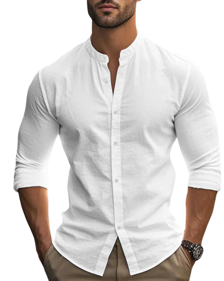 VITTORIO | CAMICIA COREANA IN LINO PREMIUM