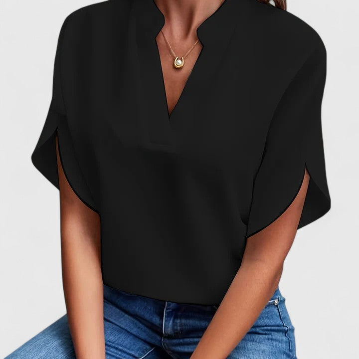 ELENA | BLUSA ELEGANTE CON MANICHE A VOLANT