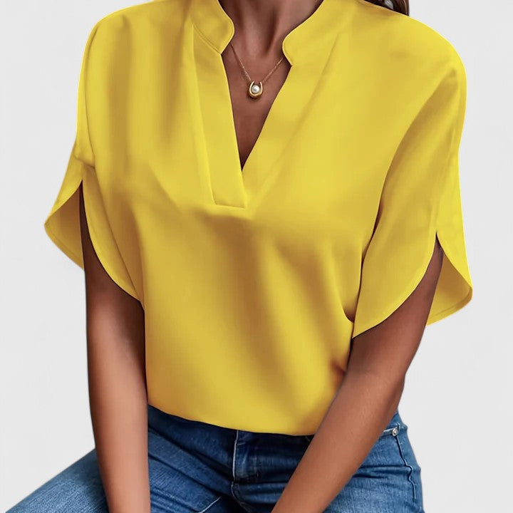 ELENA | BLUSA ELEGANTE CON MANICHE A VOLANT