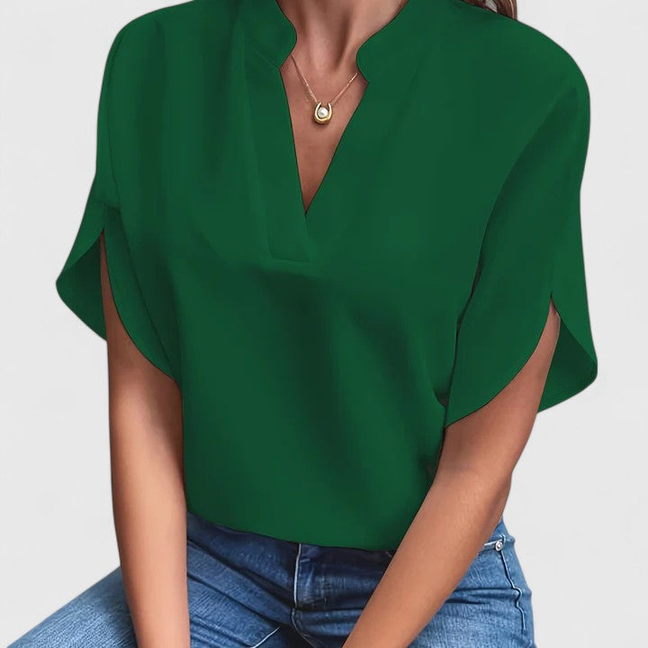ELENA | BLUSA ELEGANTE CON MANICHE A VOLANT
