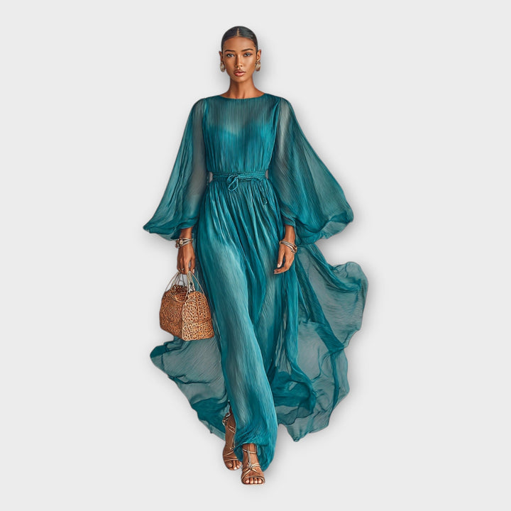 ADELINA | ABITO LUNGO IN CHIFFON ELEGANTE