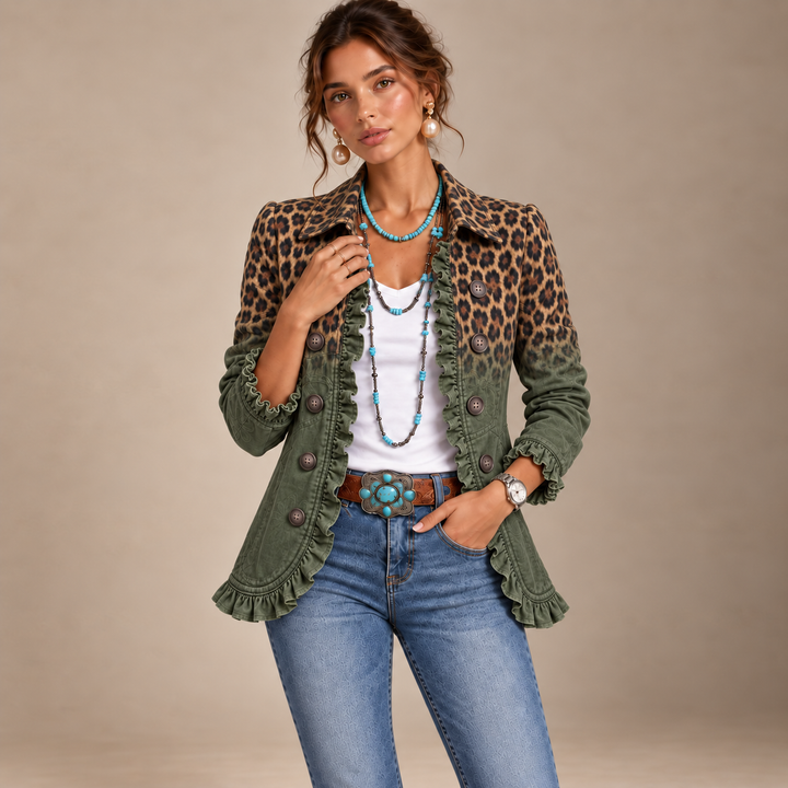 Aloe | Giacca Ombré Leopardo e Verde Militare