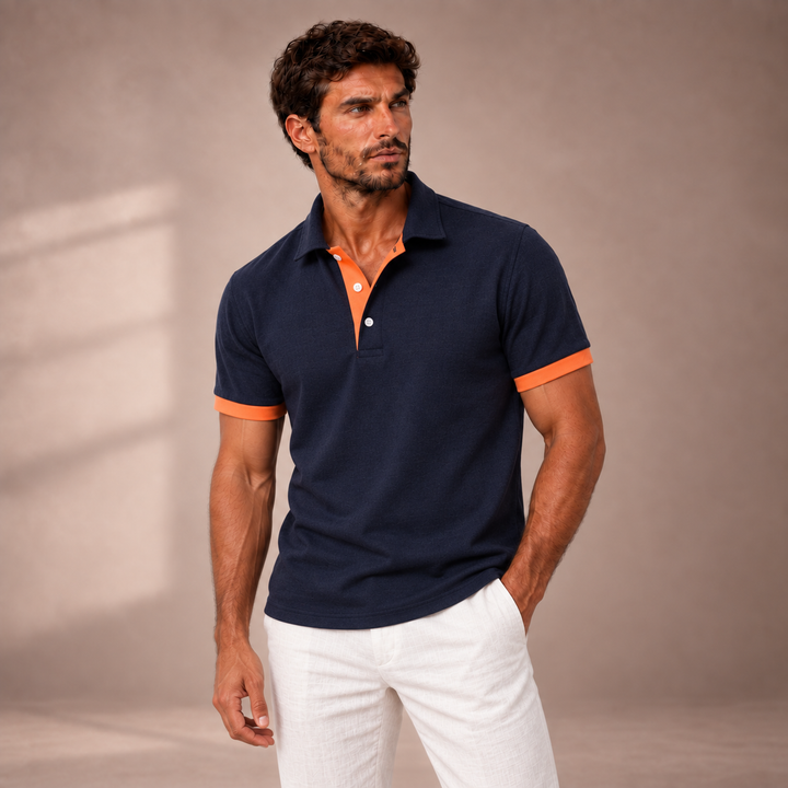ANTONIO | POLO ELEGANTE CON DETTAGLI A CONTRASTO