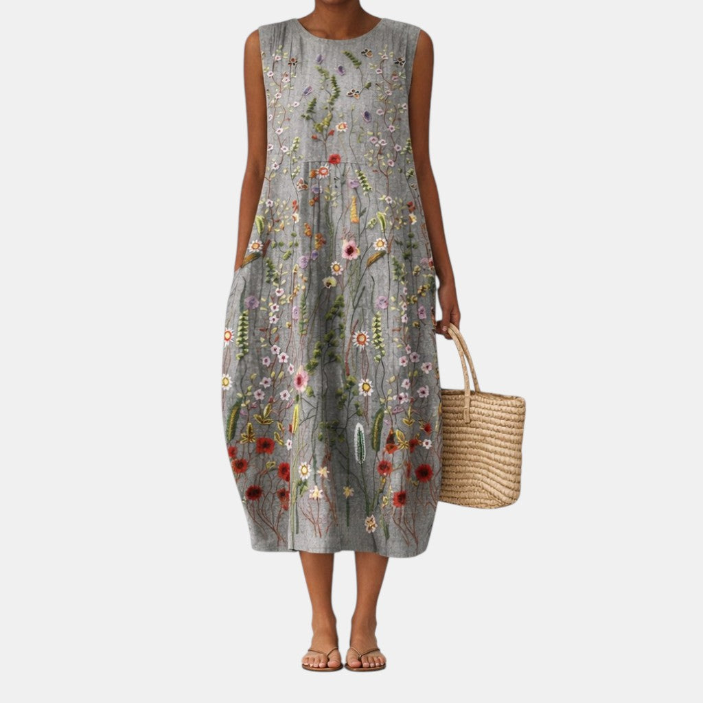 Beatrice | Abito Midi Ricamato Floreale