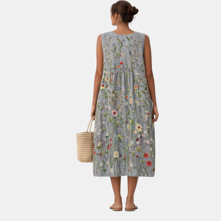 Beatrice | Abito Midi Ricamato Floreale