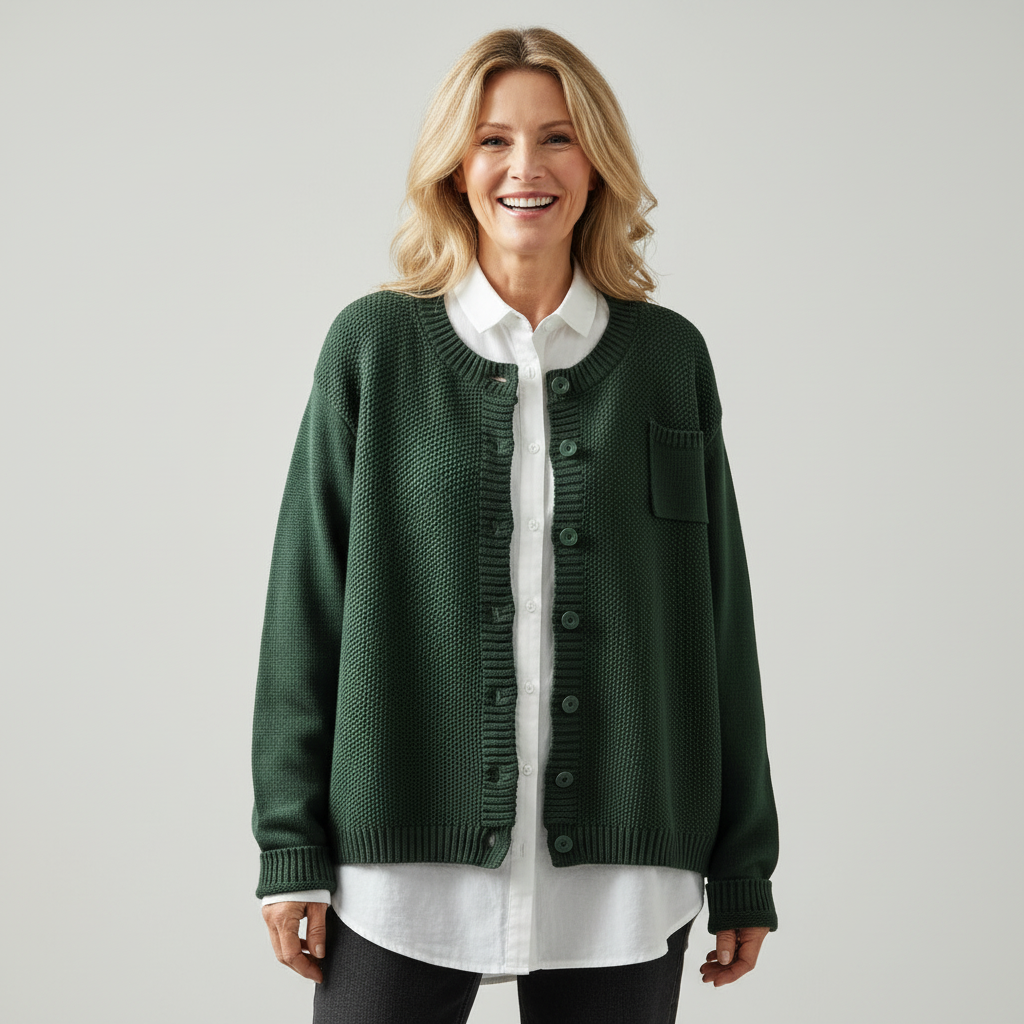 Lavinia | 	Cardigan Comodo con Bottoni