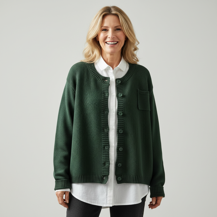 Lavinia | 	Cardigan Comodo con Bottoni