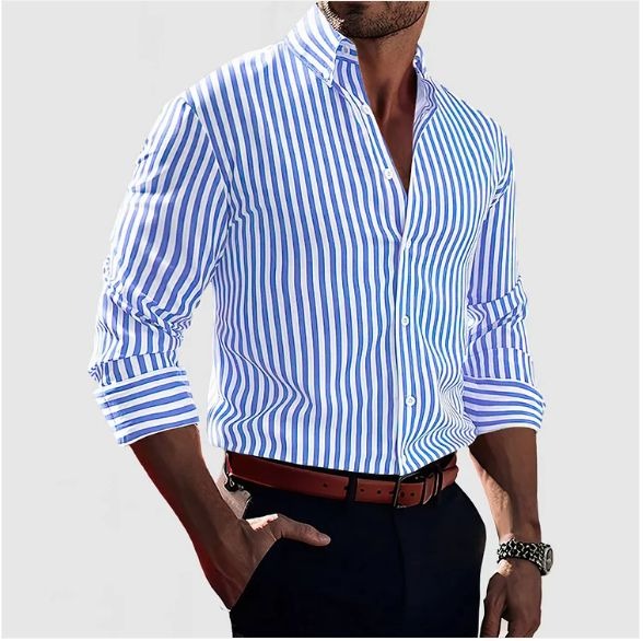 GABRIELE | CAMICIA ELEGANTE A RIGHE DALLO STILE MODERNO