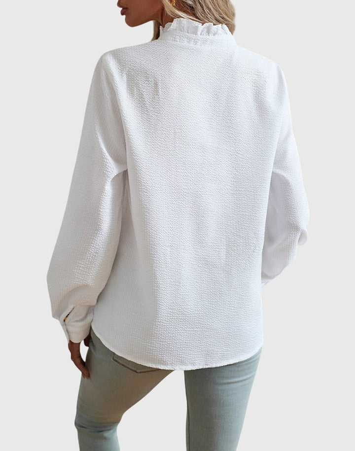ELENA | CAMICIA CON ROUCHES ELEGANTE