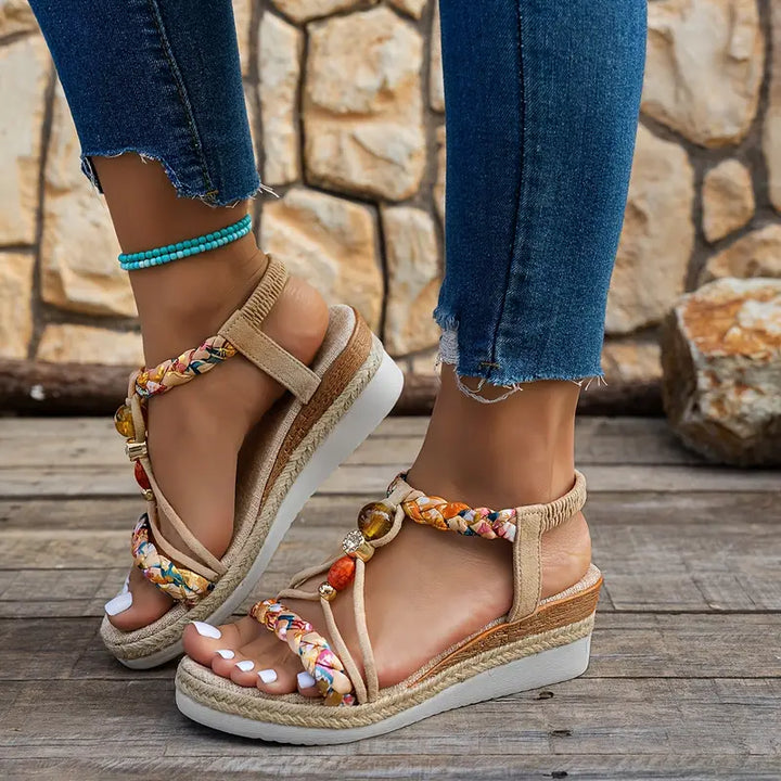 ZAHARA | SANDALI BOHO COMFORT CON DETTAGLI INTRECCIATI