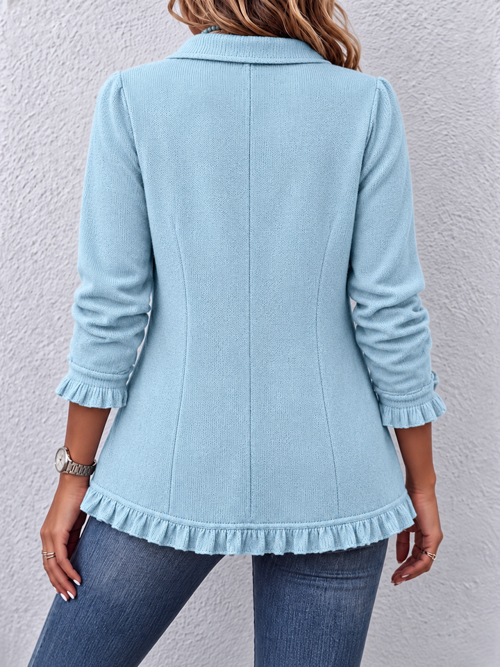 Brezza | Giacca in Maglia Azzurro Cielo