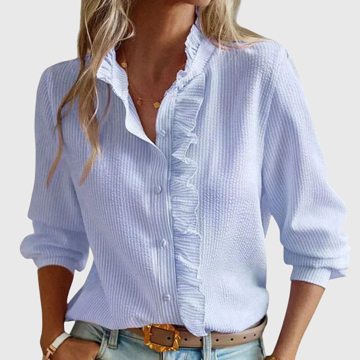 ELENA | CAMICIA CON ROUCHES ELEGANTE