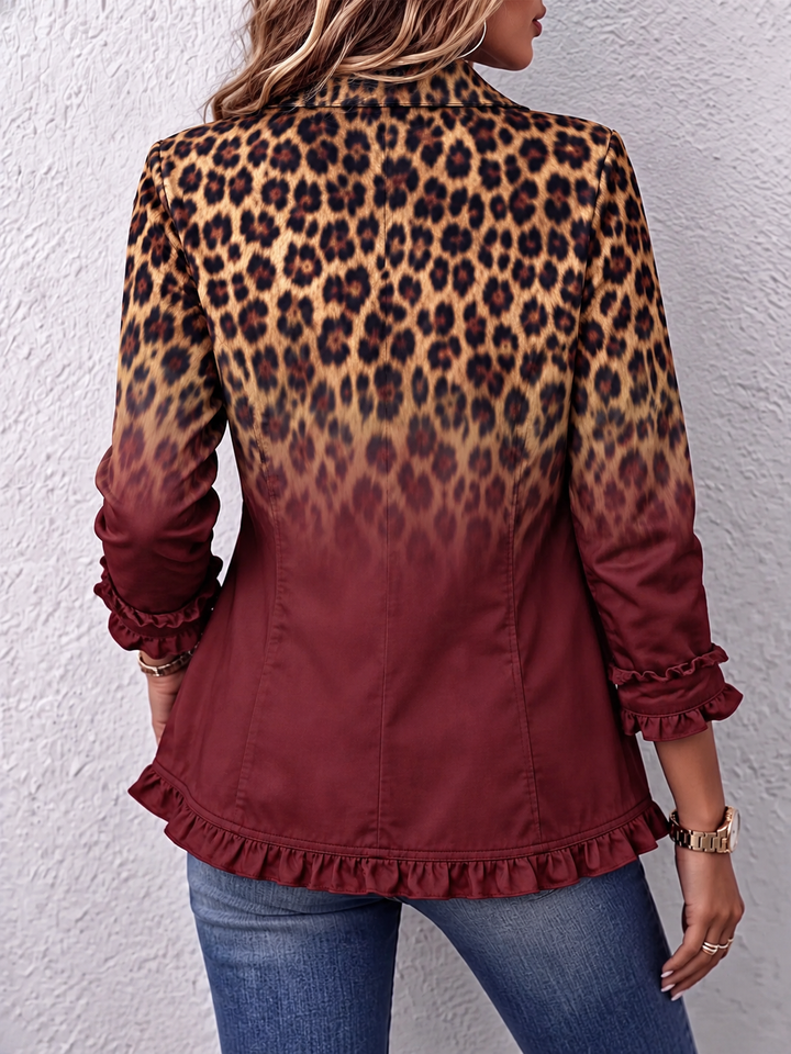 Camelia | Giacca Ombré Leopardo e Bordeaux