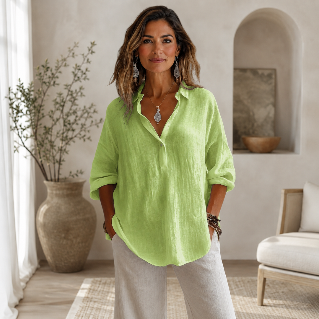 CHIARA | CAMICIA IN LINO E COTONE