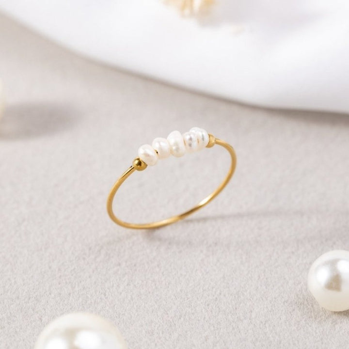 PERLINA | ANELLO CON PERLE NATURALI