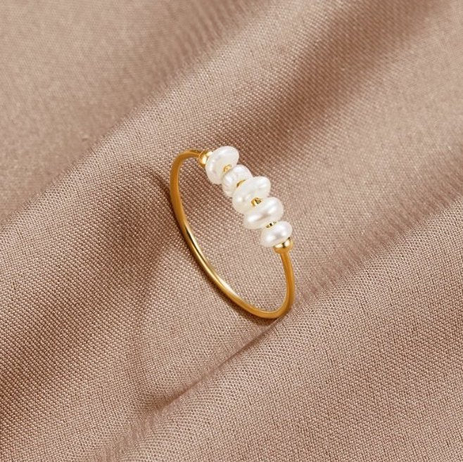 PERLINA | ANELLO CON PERLE NATURALI