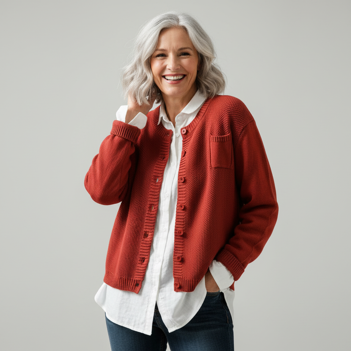 Lavinia | 	Cardigan Comodo con Bottoni