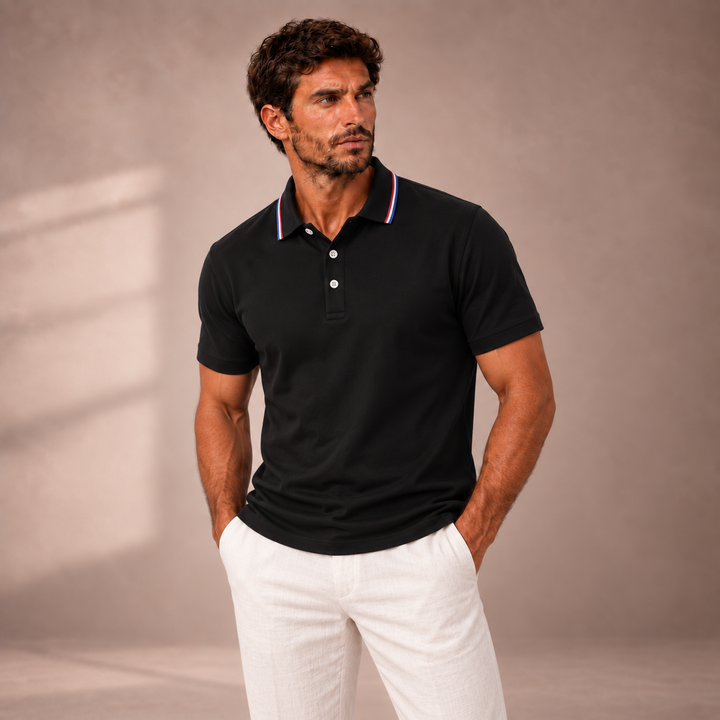 DANTE | POLO CLASSICA CON DETTAGLI A CONTRASTO