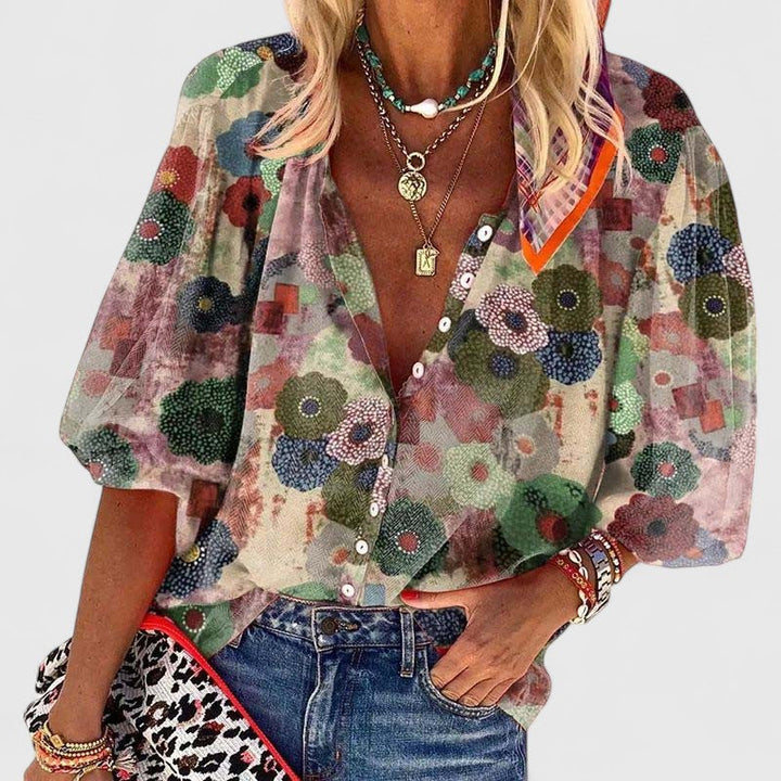 AURORA | BLUSA FLOREALE BOHO