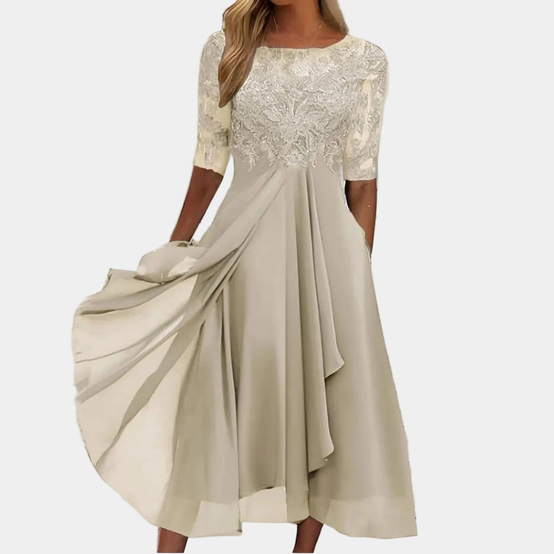 CHIARA | ABITO MIDI ELEGANTE IN PIZZO