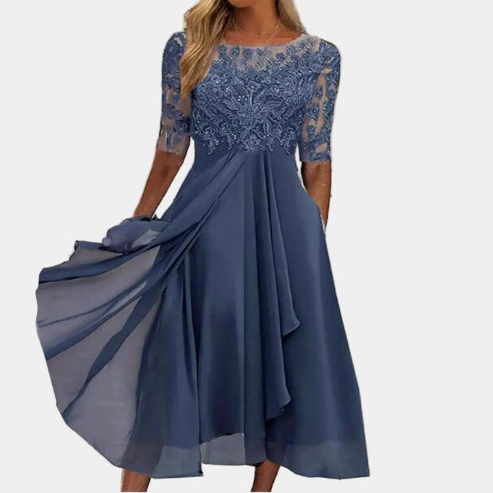 CHIARA | ABITO MIDI ELEGANTE IN PIZZO