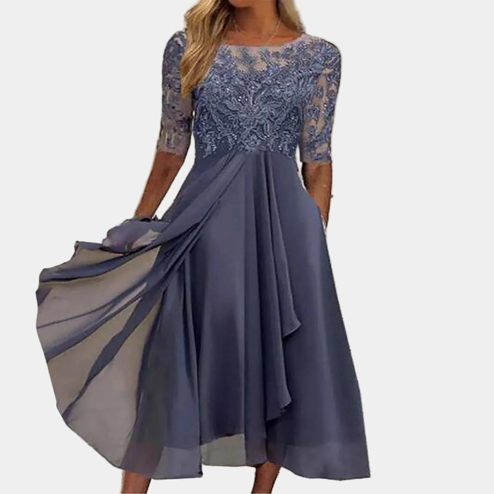 CHIARA | ABITO MIDI ELEGANTE IN PIZZO