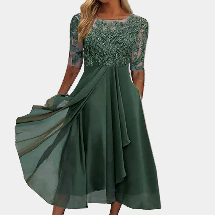 CHIARA | ABITO MIDI ELEGANTE IN PIZZO