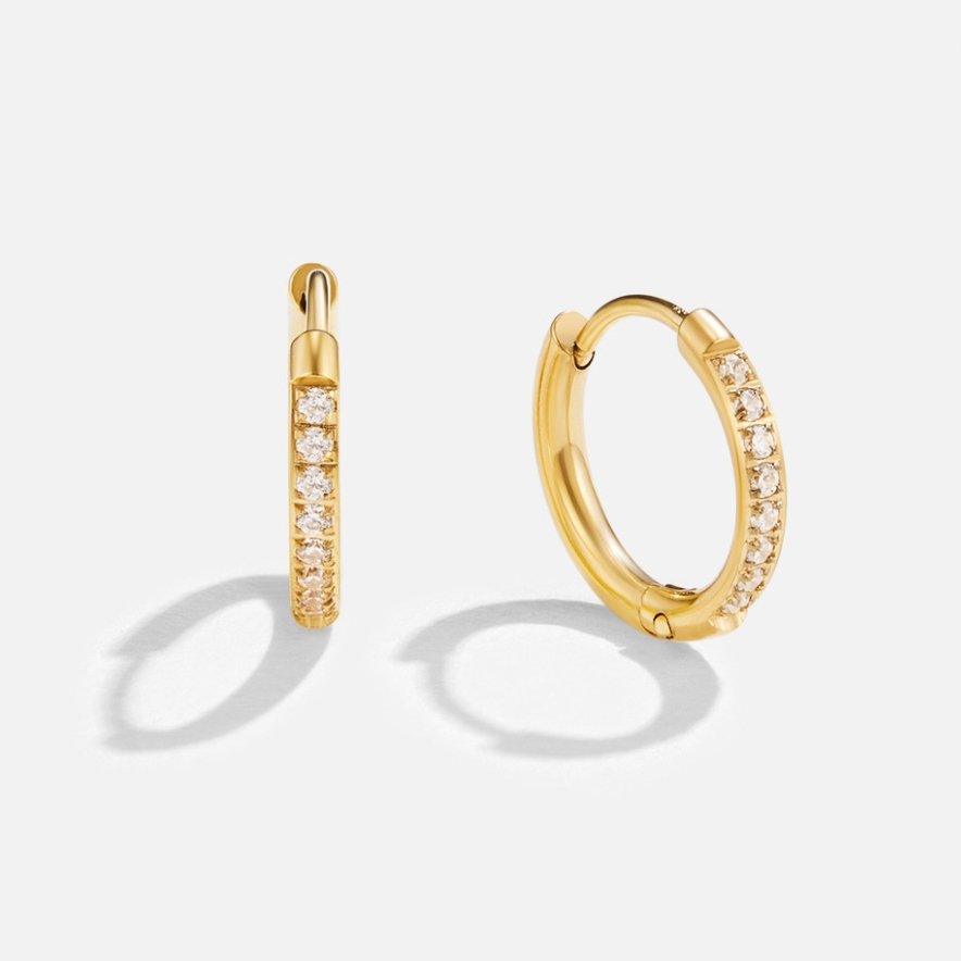 LUCIA | ORECCHINI A CERCHIO CON ZIRCONI