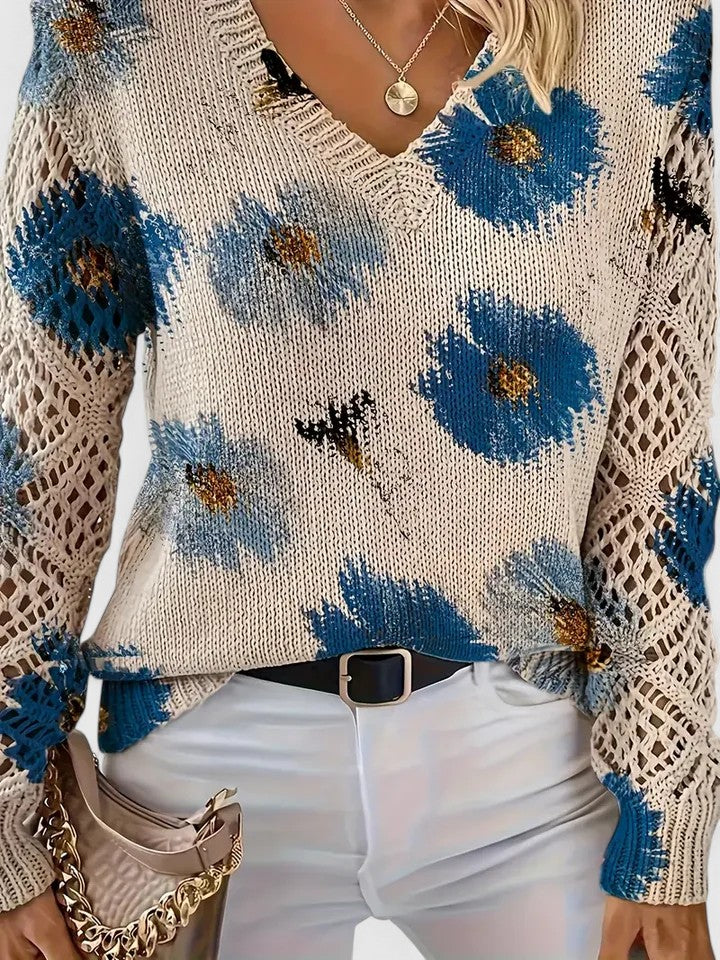 Bronwen | Maglione Traforato Floreale