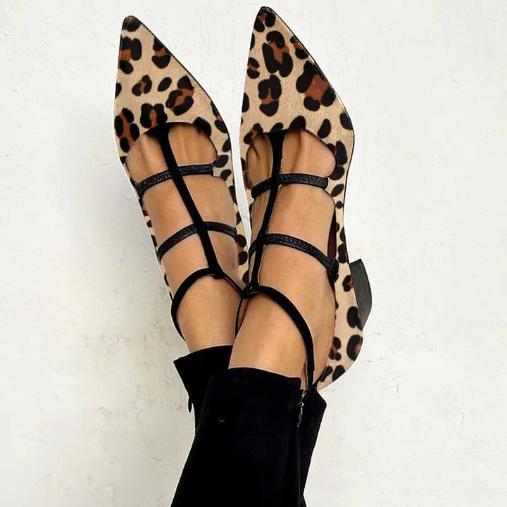 Franca | Scarpe con tacco e cinturino leopardato