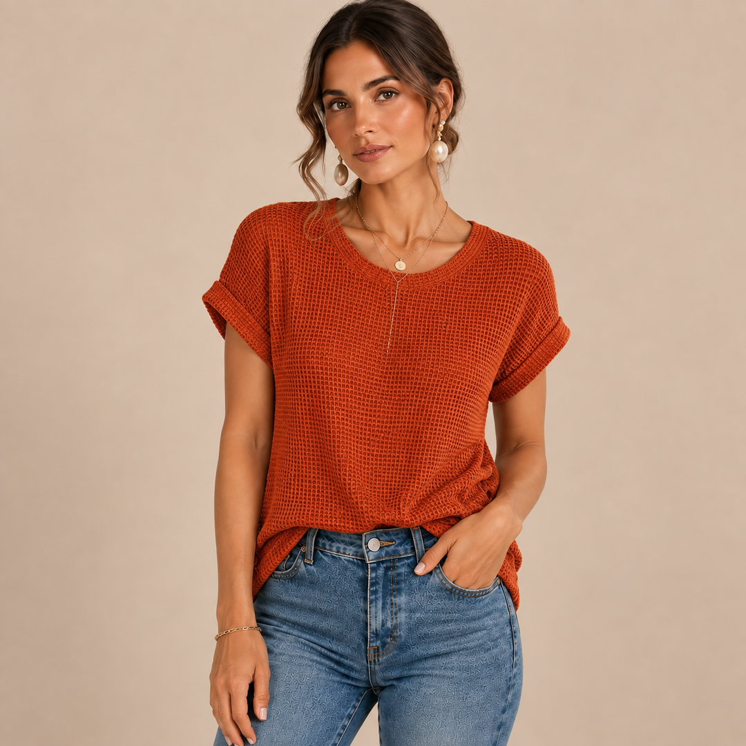 GIULIA | MAGLIA WAFFLE CASUAL