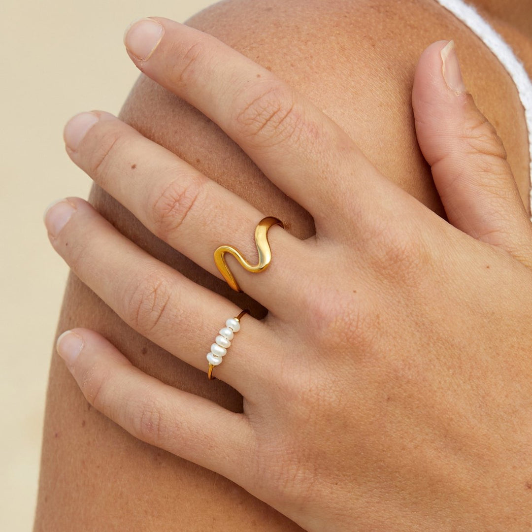 SERENA | BRACCIALE ONDULATO PLACCATO ORO