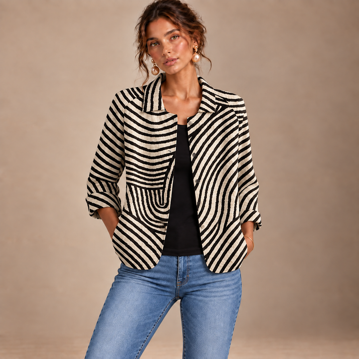 Hazel | Blazer aperto a righe