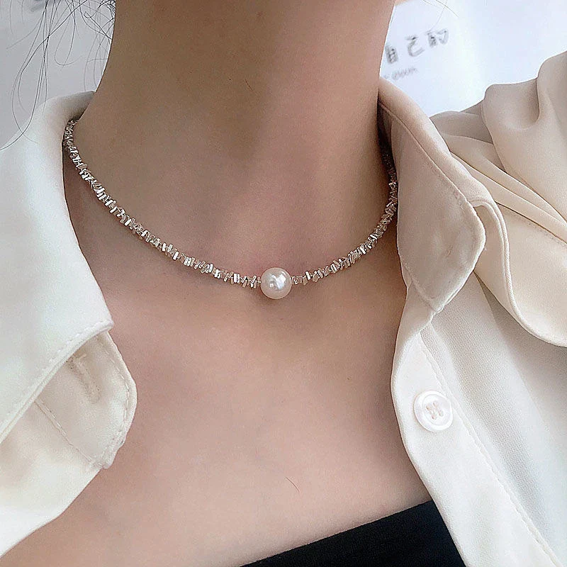 CHIARA | COLLANA PERLA LUMINOSA