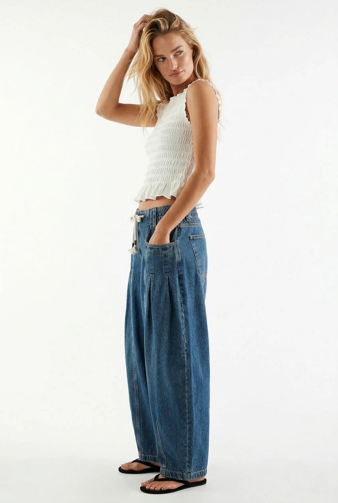 CAMILLA | JEANS PALAZZO CON COULISSE