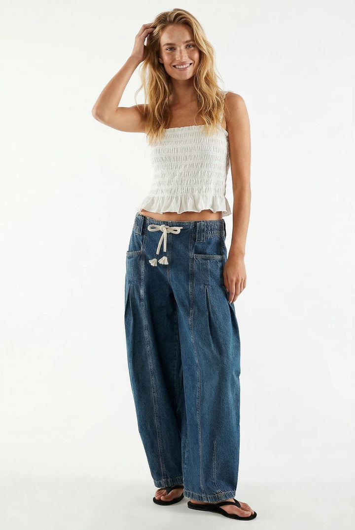 CAMILLA | JEANS PALAZZO CON COULISSE