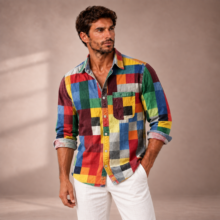 MATTEO | CAMICIA PATCHWORK DALLO STILE CONTEMPORANEO