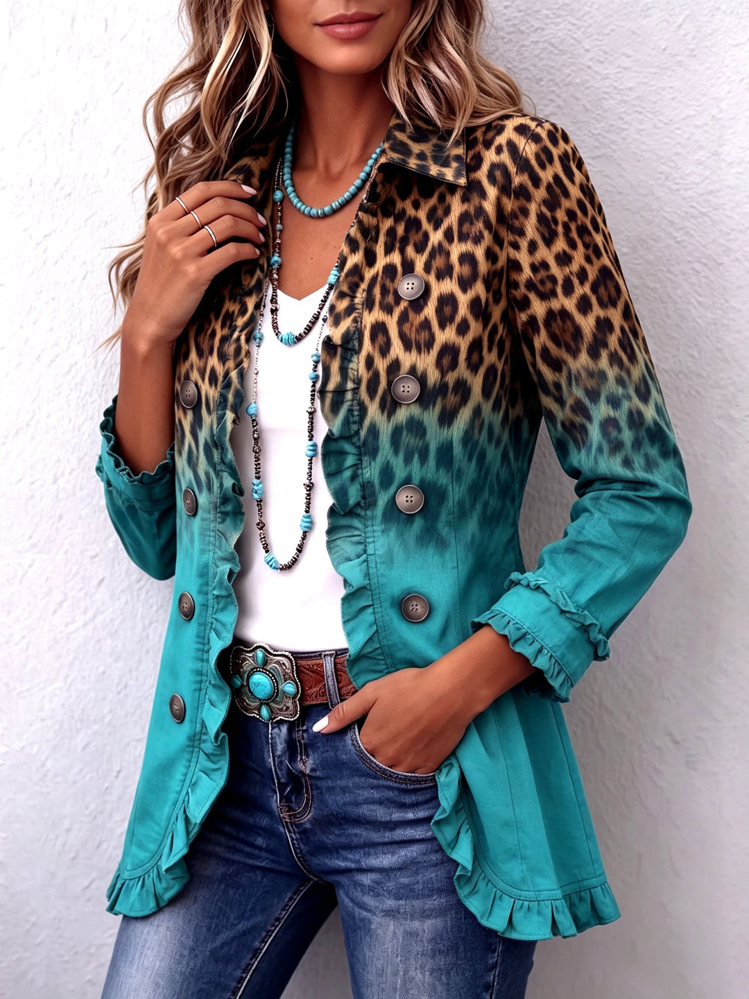 Fiamma | Giacca Ombré Leopardo