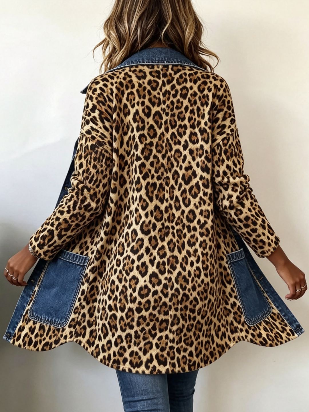 Selvaggia | Giacca Denim Patchwork Leopardo