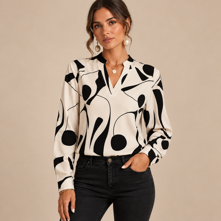 SOFIA | BLUSA ELEGANTE A STAMPA ASTRATTA