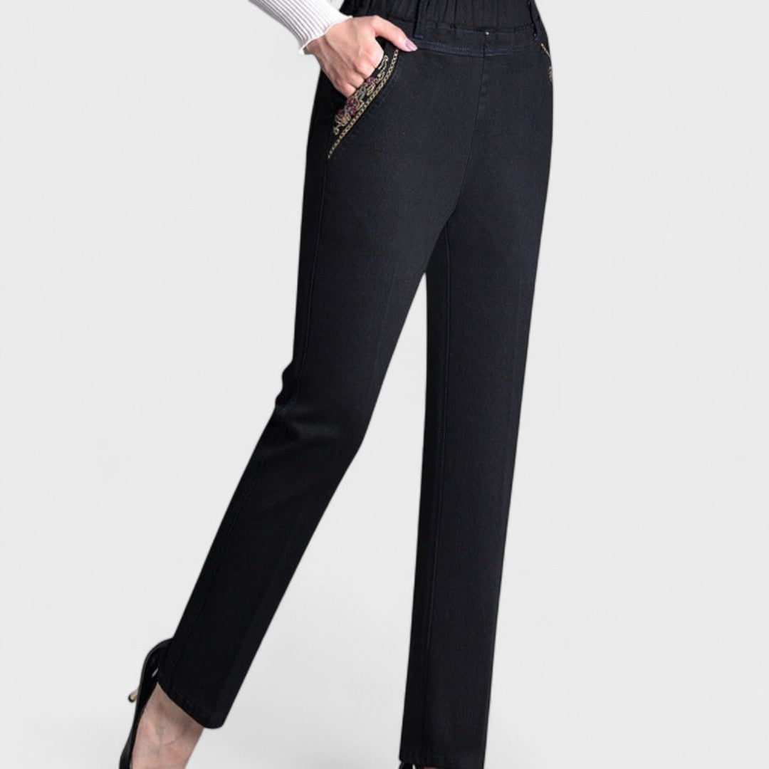 GIULIA | PANTALONI IN DENIM ELASTICIZZATI DAL TAGLIO ELEGANTE