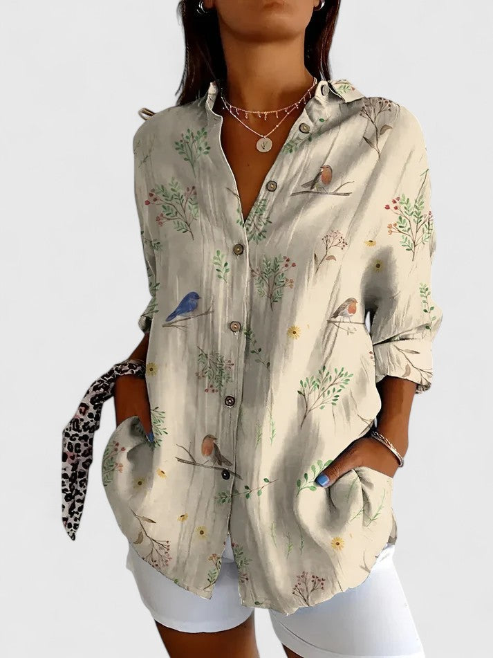 MARINA | CAMICIA ESTIVA STAMPA OCEANICA