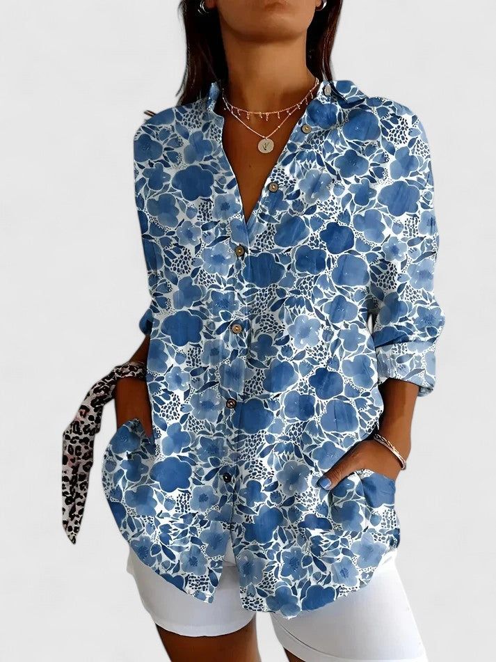MARINA | CAMICIA ESTIVA STAMPA OCEANICA