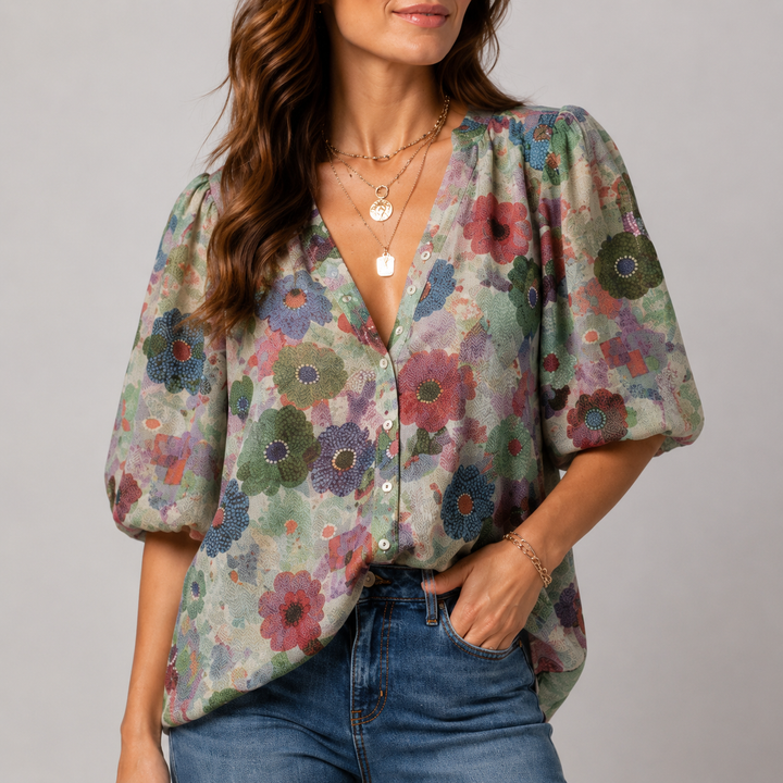 AURORA | BLUSA FLOREALE BOHO