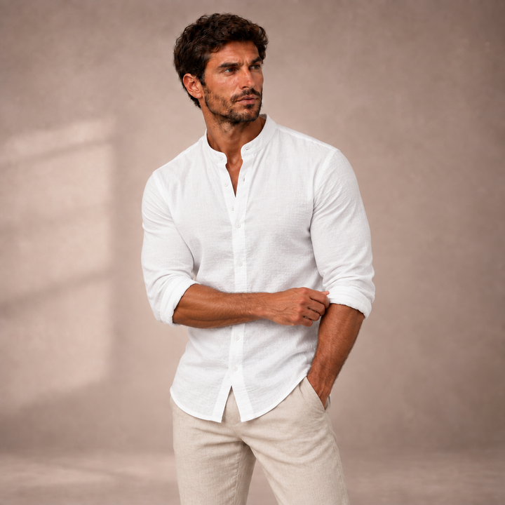 VITTORIO | CAMICIA COREANA IN LINO PREMIUM