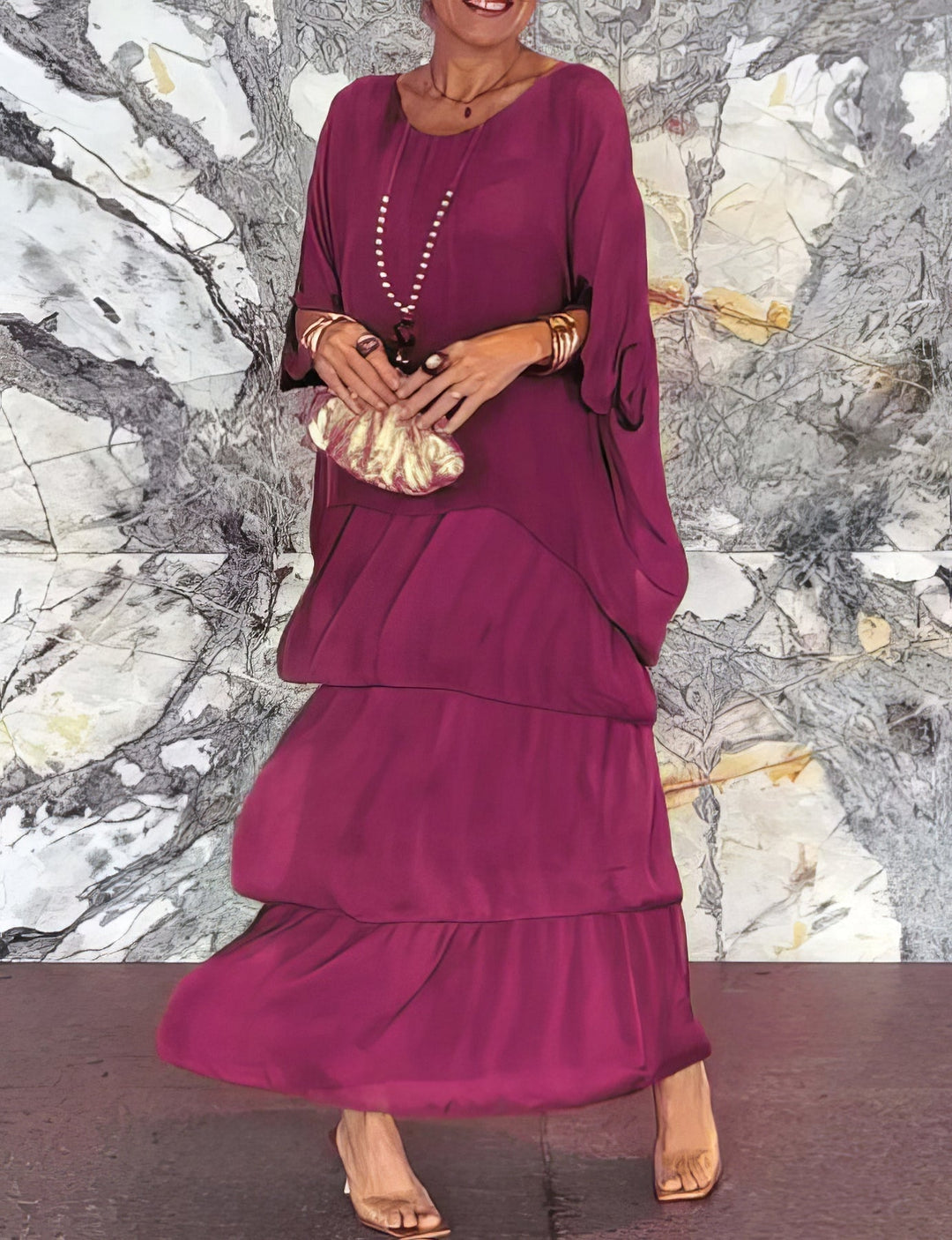 GIULIA | ABITO LUNGO A STRATI ELEGANTE