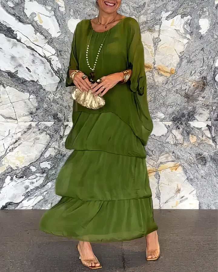 GIULIA | ABITO LUNGO A STRATI ELEGANTE